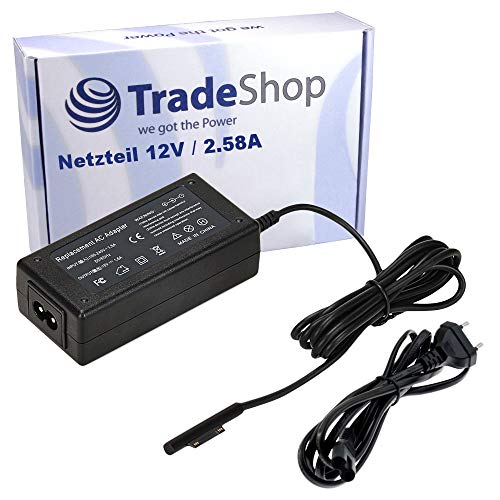 Trade-Shop Hochwertiges 12V 2,58A Netzteil Ladekabel Laptop-Kabel Surface-Netzteil passend für Microsoft Surface Pro 3, Surface Pro 4, Surface Pro 5 2017 von Trade-Shop