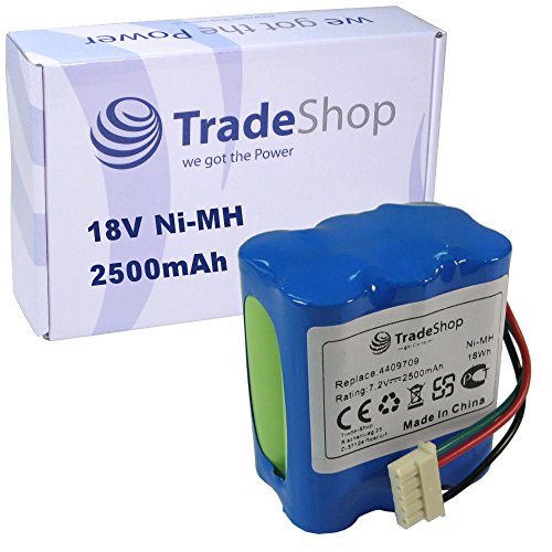 Trade-Shop Premium NI-MH Akku 7,2V / 2500mAh / 18Wh kompatibel mit iRobot Braava 381, 380 Turbo, 390 Turbo, Mint 5200B, Proscenic Pro JoJo von Trade-Shop