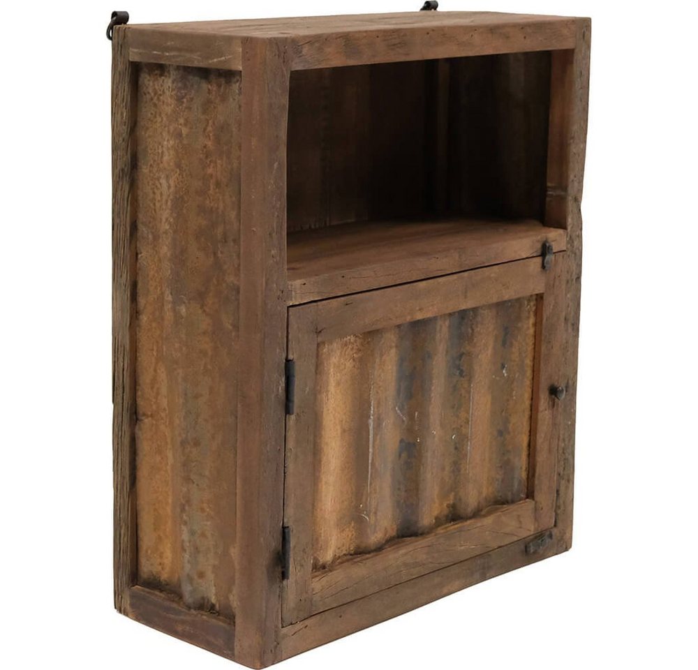 Trademark Aktenschrank Maskuliner Wandschrank aus recyceltem Holz und Eisen von Trademark