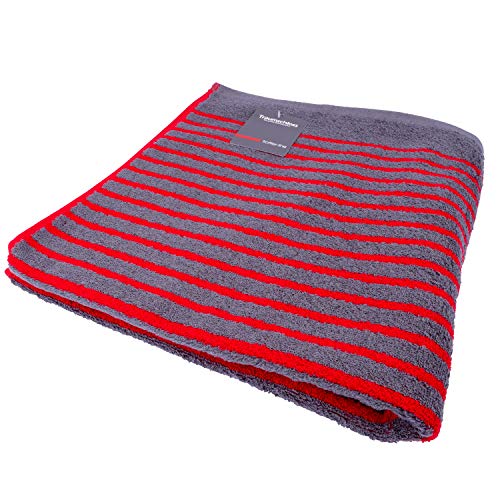 Traumschloss Duschtuch »Stripes« 100% Baumwolle | flauschig weich | rot | 70x140cm von Traumschloss