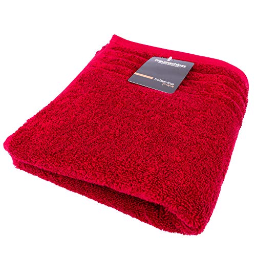 Traumschloss Frottier-Line Premium hautsympathisches Handtuch aus Baumwolle, Farbe:dunkelrot, Größe:50x100 von Traumschloss