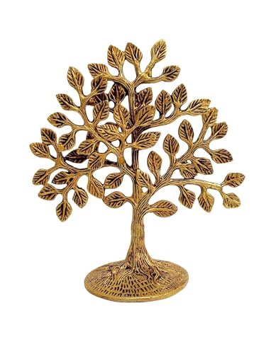 TreegoArt Dekorative Kalpavriksha-Baum-Artefakte aus Messing für Heimdekoration, Schaustück, Tischdekoration, Geschirr, ca 17 cm von TreegoArt