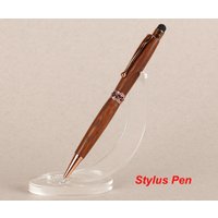 stylus Pen, Merbau Holz Kugelschreiber, Slimline Drehkugelschreiber, Handgefertigter Kugelschreiber von TreelightArtStudio