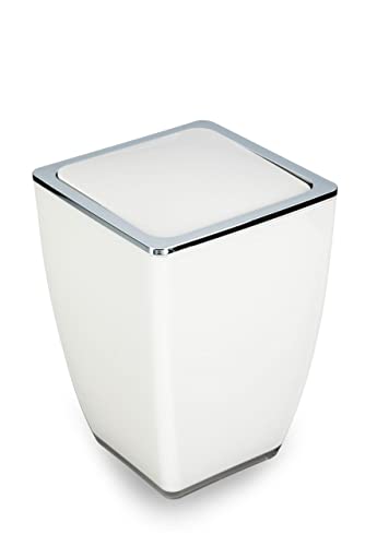 TrendLine Kosmetikeimer Cube 5l Weiß Mülleimer Schwingdeckeleimer Badmülleimer von Trend Line