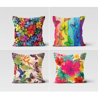 Bunte Schmetterlinge Kissenbezug, Regenbogen Vivid Dye Splash Wohndeko Geschenk, Wohntextil, Geschenk Für Künstler von TrendHomeDesign