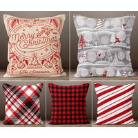 Frohe Weihnachten Weihnachtsmann Kissenhülle Deko Schneemann Plüsch Kissenbezug Für Kinderzimmer Sofa, Winter Schlitten von TrendHomeDesign