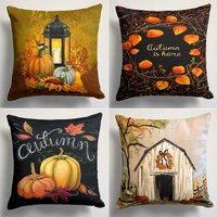 Herbstliebe Kissenbezug, Dekorative Orange Ahorn Baum Blätter Bauernhauslumbar Thanksgiving Geschenk von TrendHomeDesign