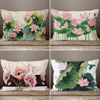 Rosa Blumen Kissenbezug, Sommer Trend Dekorative Kissenhülle, Bunte Housewarming Floral Kissenhülle von TrendHomeDesign