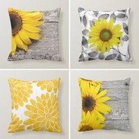 Sonnenblumen Kissenbezug, Gelb Grün Sommer Trend Deko Bettwäsche Dekor, Wohndeko Kissen von TrendHomeDesign