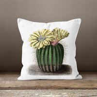 Sukkulente Kissenhülle, Kaktus Kissenbezug, Bunte Dekorativelumbar Geschenk Zur Wohnungsweihung, Blumen Kissenbezug von TrendHomeDesign