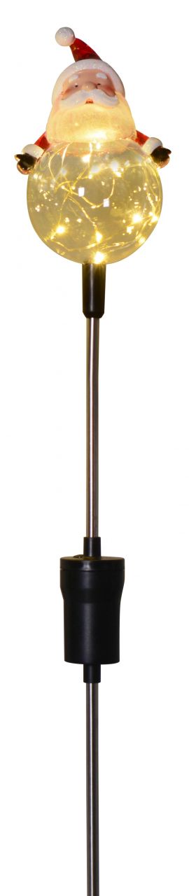 TrendLine LED Gartenstecker Weihnachtsmann H: 84 cm warmweiß Außen mit Timer von TRENDLINE