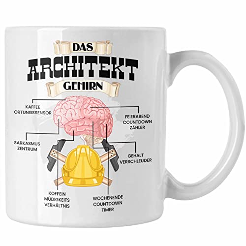 Trendation - Architekt Tasse Lustiges Geschenk für Architekten Spruch Becher Geburtstag Weihnachten (Weiß) von Trendation