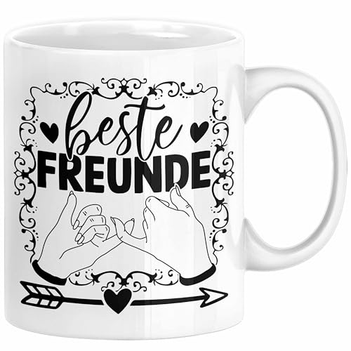 Trendation - Beste Freunde Tasse Geschenk BFF Beste Freundin Geschenkidee Geburtstag Weihnachten (Weiß) von Trendation