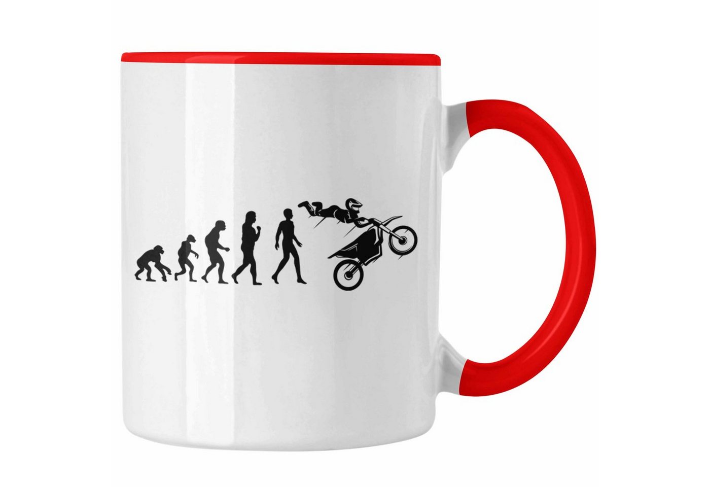 Trendation Tasse Trendation - Dirt Bike Stunt Tasse Geschenk Dirtbiker Geschenkidee Geburtstag Weihnachten von Trendation