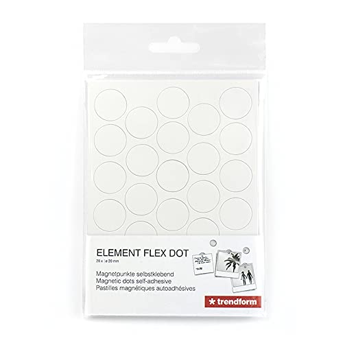 Element Flex Dot - 28 Selbstklebende Punkte zum Anbringen von Magneten | weiß | Ø 20mm von Trendform