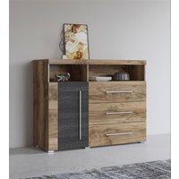 Helvetia Sideboard "Roger,Breite 120cm, moderne Anrichte mit 3 Schubladen", Kommode mit viel Stauraum, Masse 120x92x38,5 (B/H/T) von Helvetia