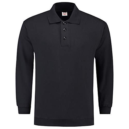 Tricorp 301005 Casual Polokragen und Bund Sweatshirt, 60% Gekämmte Baumwolle/40% Polyester, 280g/m², Marine, Größe S von Haas F1 Team