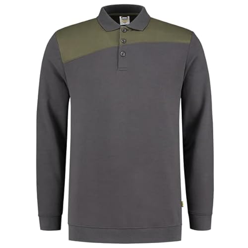 Tricorp 302004 Casual Polokragen Bicolor Quernaht Sweatshirt, 70% Gekämmte Baumwolle/30% Polyester, 280g/m², Königsblau-Marine, Größe M von Haas F1 Team