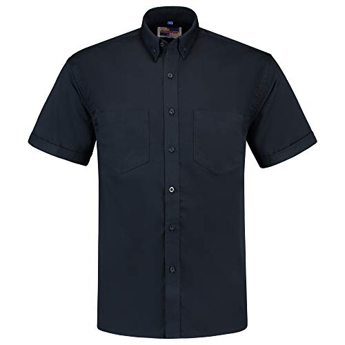 Tricorp 701003 Casual Kurzarm Basis Arbeitshemd, 60% Baumwolle/40% Polyester, 170g/m², Marine, Größe M von Haas F1 Team