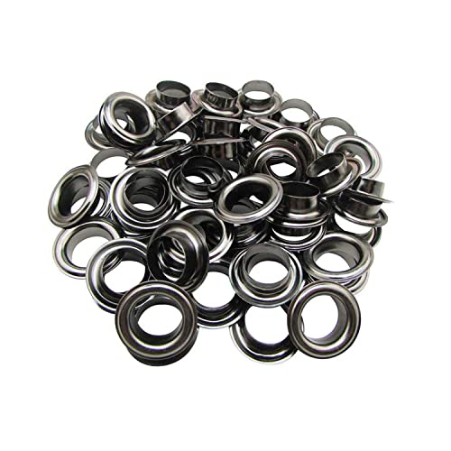 Trimming Shop 10mm Ösen Mit Scheiben, Langlebig Eisen Tüllen für Lederwaren, Schleifen, Haken, Kunst & Basteln Projekte, Bekleidung, Scrapbooking, 100pcs - Rotguss, 10mm von Trimming Shop