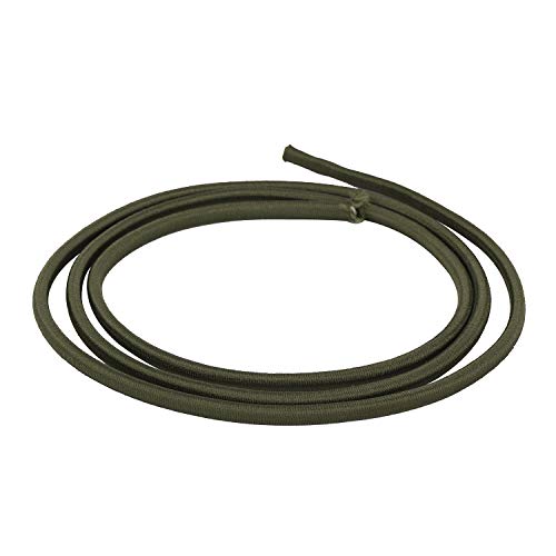 Trimming Shop 4 mm breite Bungee-Seil-Gummiseil, dehnbarer Gurt, runde elastische Schnur zum Nähen, Kajaks, DIY Bastelprojekte, Rucksack, Zeltstangen (oliv, 25 Meter) von Trimming Shop