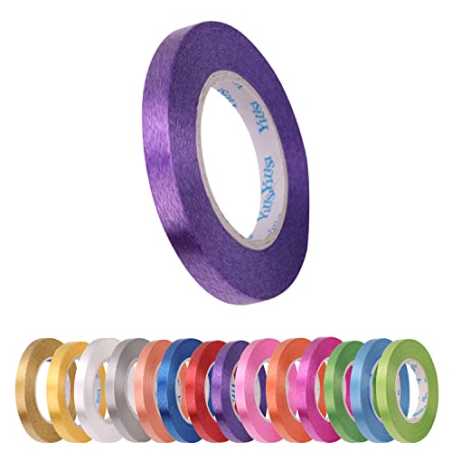 Trimming Shop Ringelband, 5 mm gekräuseltes Ballonband, Schnur für Weihnachten, Geschenkverpackung, Schleife, glänzendes Band für DIY-Handwerk, Neujahr, Partydekoration, Lila, 10 Meter von Trimming Shop