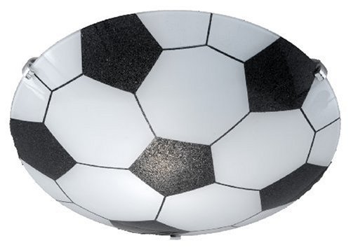 Trio-Leuchten 6160011-00 Deckenleuchte -Fussball- 1xE27 max. 60W D:30cm Glas opal weiß/schwarz Trio-Leuchten 6160011-00 Deckenleuchte -Fussball- 1xE27 max. 60W D:30cm Glas opal weiß/schwarz von Trio Leuchten