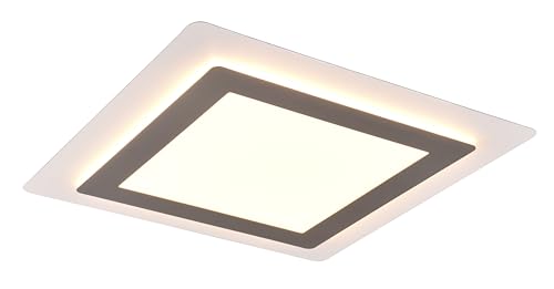 Trio Leuchten LED Deckenleuchte Morgan 641510207, Metall Weiß matt, Acryl, inkl. 46 Watt LED, Fernbedienung von Trio Leuchten