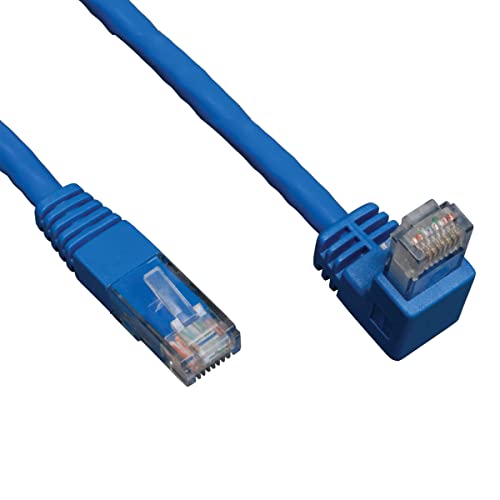 TrippLite by Eaton Down-Angle Cat6 Gigabit Molded UTP Ethernet-Kabel (RJ45 Right-Angle Down M to RJ45 M), Blau, 10 ft. (3,05 m) von Tripp Lite