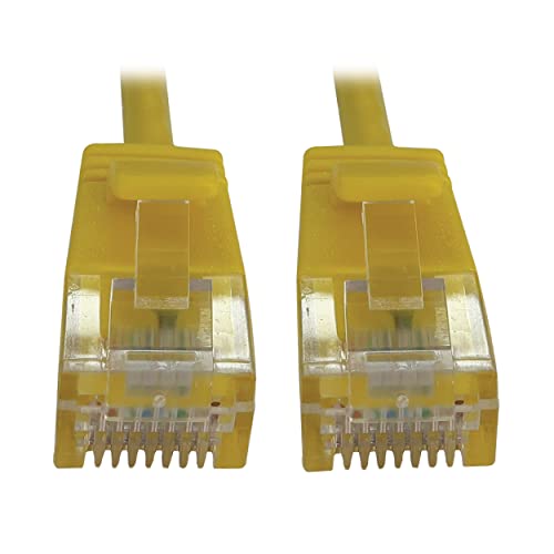Tripp Lite Cat6a 10G Ethernet-Kabel, Knickschutz, geformt, schlankes UTP-Netzwerk-Patchkabel (RJ45 M/M), Gelb, 0,6 m von Tripp Lite