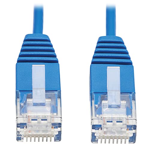 Tripp Lite N200-UR6N-BL Anvulkanisiertes, extra schlankes, Cat6-Gigabit-UTP-Ethernet-Kabel (RJ45 Stecker/Stecker), blau, 15,24 cm von Tripp Lite