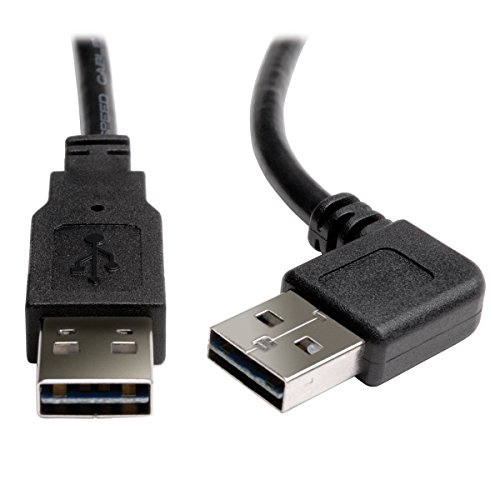 Tripp Lite Universal wendbares USB 2.0 Hi-Speed Kabel (rechter/linker Winkel, wendbar A auf reversibel A M/M) 0,9 m (UR020-003-RA) von Tripp Lite