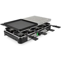 Raclette mit wendbarer Grill- & Steinplatte Tischgrill für 8 Personen, 1400 Watt von Tristar