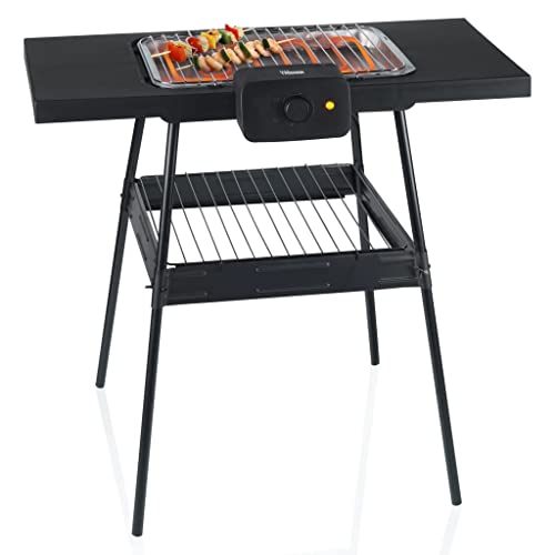 Tristar 2-in-1 Elektrischer Grill – 36,5x25,5 cm Grillfläche, 2000 Watt, Stand- und Tischgrill, Stufenloses Thermostat, BQ-2870, schwarz von Tristar