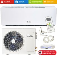 Reykir Split Klimagerät Klimaanlage mit 9000 BTU, inkl. Zubehör, Wandhalterung und UV-C Reinigung von Tronitechnik