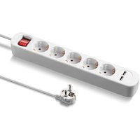 Steckdosenleiste PVH5 mit 2 USB-Ladebuchsen von Trotec