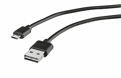 Trust Flaches Reversible Mikro-USB-Kabel (1 m, USB-Stecker) schwarz von Trust