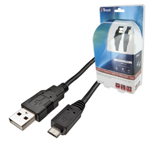 Trust USB-Verbindungskabel (USB auf Micro-USB, USB 2.0, 1,8 m) von Trust