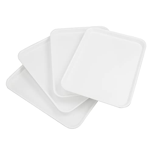 Tstorage Weiß Fast Food Tablett Serviertablett Kunststoff Plastik, Rechteckig, 4 Stück Tstorage Weiß Fast Food Tablett Serviertablett Kunststoff Plastik, Rechteckig, 4 Stück von Tstorage