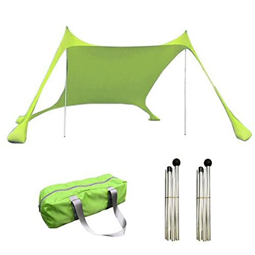 Strand Schatten Zelt | Strandmuschel Sonnensegel Sun Shelter | UV-Schutz Sonnenschutz Strand | Strandzelt Camping Plane Für Strand, Terrasse, Balkon Und Garten | 210 X 150 X 170cm von Tsuchiya