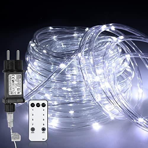 Tubiaz LED Lichtschlauch, 20m Lichterkette, Kaltweiß 200lEDs Lichtschläuche Wasserdicht mit Fernbedienung und Timer, Lichtschläuche für Innen Außen Deko, Party, Garten, Weihnachtsbaum Tubiaz LED Lichtschlauch, 20m Lichterkette, Kaltweiß 200lEDs Lichtschläuche Wasserdicht mit Fernbedienung und Timer, Lichtschläuche für Innen Außen Deko, Party, Garten, Weihnachtsbaum von Tubiaz