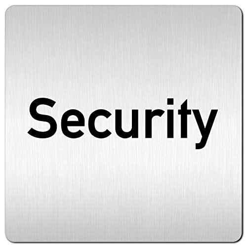 Türschilder24 XXL Schild - Türschild • 125 x 125 mm • Security • 1,5 mm Aluminium Vollmaterial • 100% Made in Germany (Security) von Türschilder24