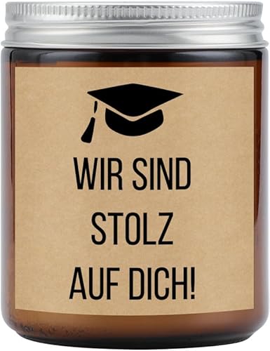 Tulolvae Abschluss Geschenk 2024, Duftkerze im Glas aus Glas Mit Spruch Geschenke für Freundin Schwester Tochter Klassenkamerad zum Schulabschluss Abitur Bachelor Master Abi von Tulolvae