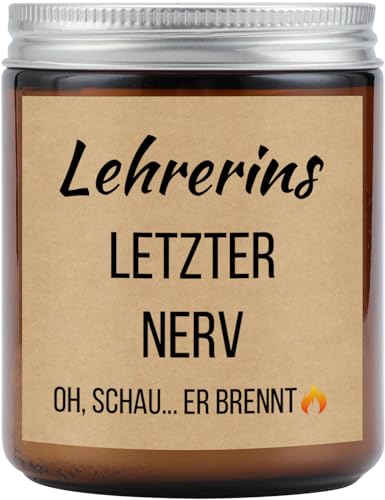 Tulolvae Abschiedsgeschenk Lehrerin, Duftkerze im Glas Mit Spruch Geschenke für Beste Lehrerinnen Grundschule, Dankeschön Weihnachten Geschenk für Erzieherinnen von Tulolvae