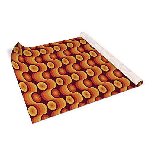 Coloray Klebefolie Möbel Matt Folie Selbstklebende 100x50 cm auf der Kommode Dekofolie Aufkleber auf den Schränken - Retro-Muster der 70er Jahre Coloray Klebefolie Möbel Matt Folie Selbstklebende 100x50 cm auf der Kommode Dekofolie Aufkleber auf den Schränken - Retro-Muster der 70er Jahre von Tulup