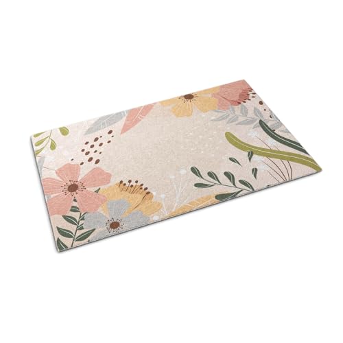 Tulup Eingangsbereich-Teppich Hochwertiger 90x60cm Bodenschutz - Blumenmuster Tulup Eingangsbereich-Teppich Hochwertiger 90x60cm Bodenschutz - Blumenmuster von Tulup