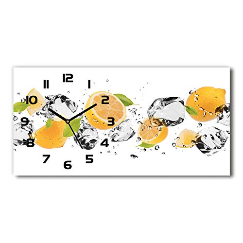 Tulup Wanduhr aus Glas 60x30 cm Glas Uhr Bild Glasuhr Gehärtetes Glas Küchenuhren - Schwarze Zeiger - Zitrone und Wasser Tulup Wanduhr aus Glas 60x30 cm Glas Uhr Bild Glasuhr Gehärtetes Glas Küchenuhren - Schwarze Zeiger - Zitrone und Wasser von Tulup