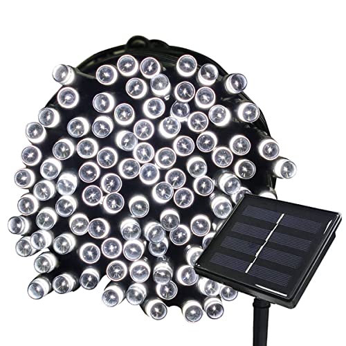 Tuokay, Solar Lichterkette Außen, 22m 200 LED 8 Modi Wasserdicht LED Außenlichterkette, Dekorative Beleuchtung für Garten Balkon Pavillon Terrasse Rasen Hof Zaun Hochzeit Deko (Weiß) von Tuokay