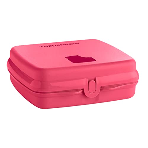 Tupperware Sandwich-Box Aufbewahrungsbox Brotdose quadratisch mit Scharnier und Verriegelung pink Tupperware Sandwich-Box Aufbewahrungsbox Brotdose quadratisch mit Scharnier und Verriegelung pink von Tupperware