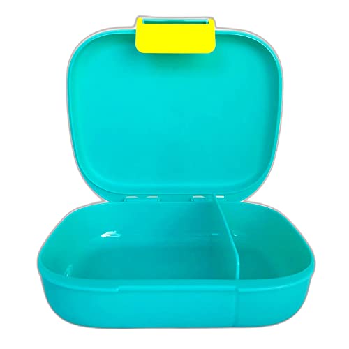 Tupperware to Go 1, 2, 3 Lunchbox mit Unterteilung Trennwand türkis gelb Schule Kinder von Tupperware